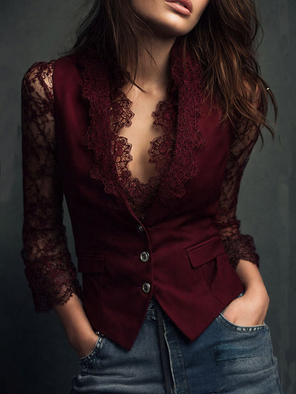 Vittoria - Blazer con Mangas Semitransparentes