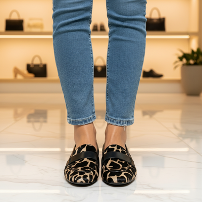 Mocasines Elegantes con Estampado de Leopardo