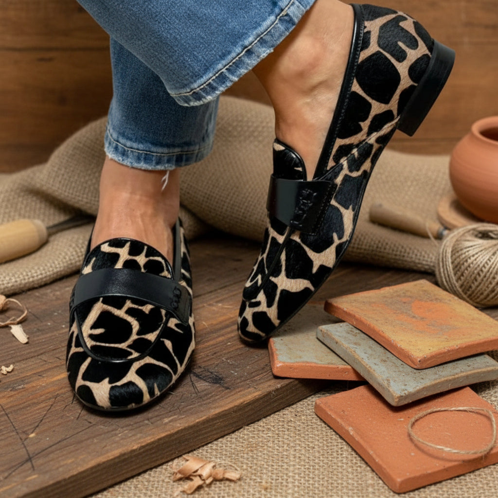 Mocasines Elegantes con Estampado de Leopardo