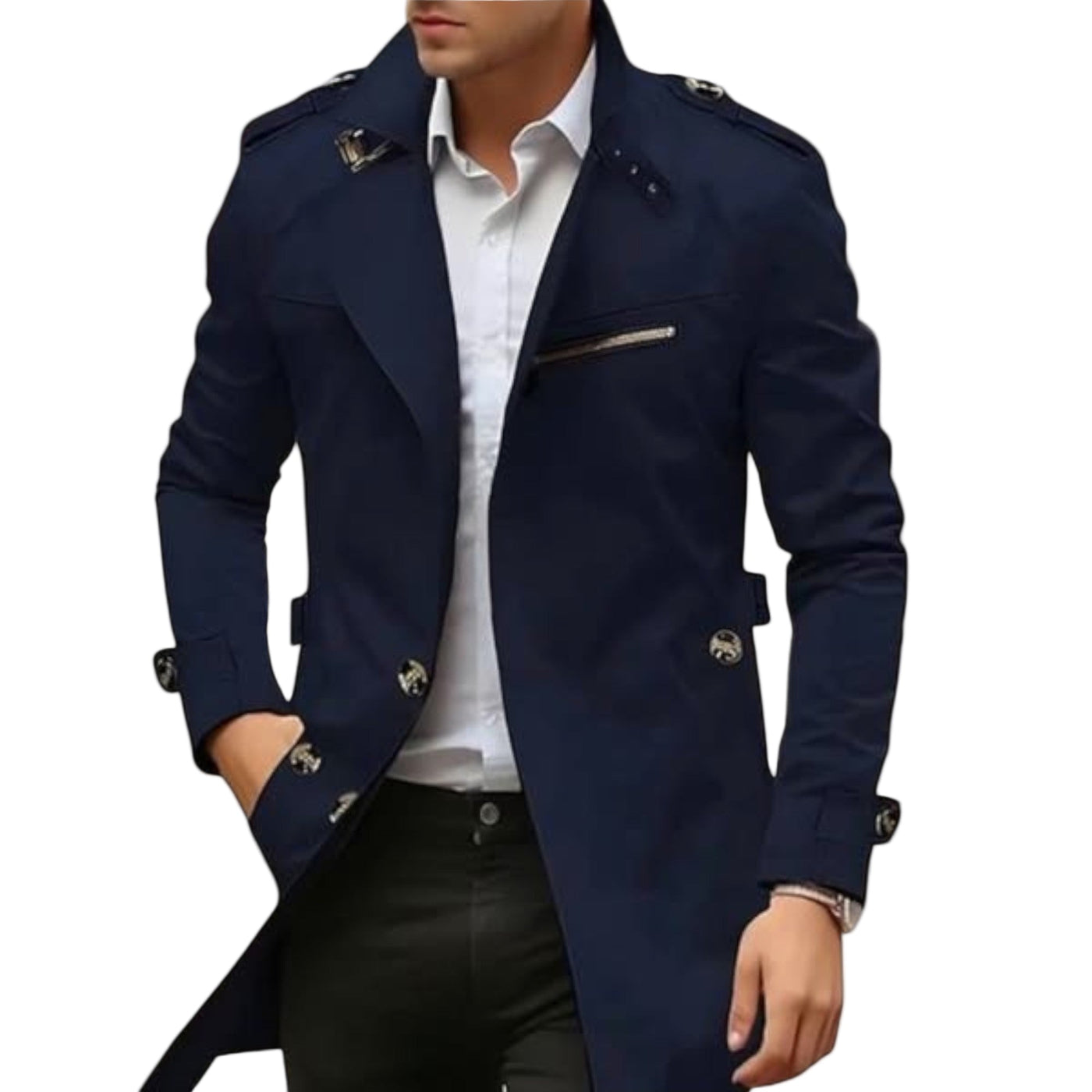 Abrigo Trench Elegante para Hombre