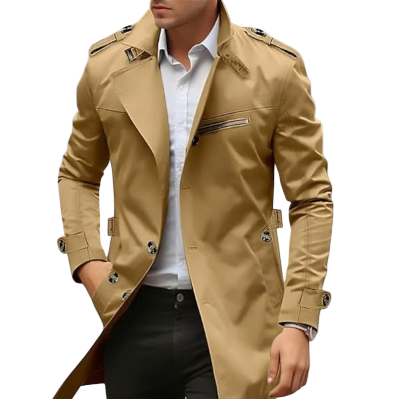 Abrigo Trench Elegante para Hombre