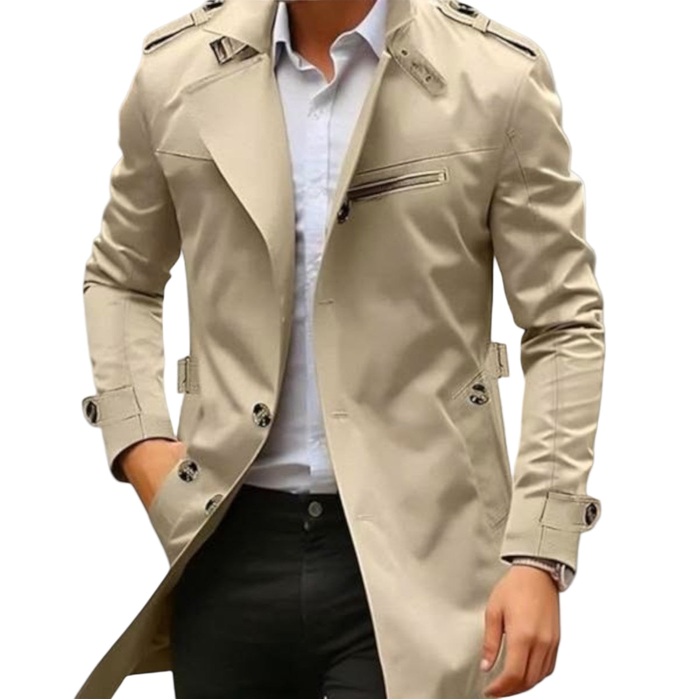 Abrigo Trench Elegante para Hombre